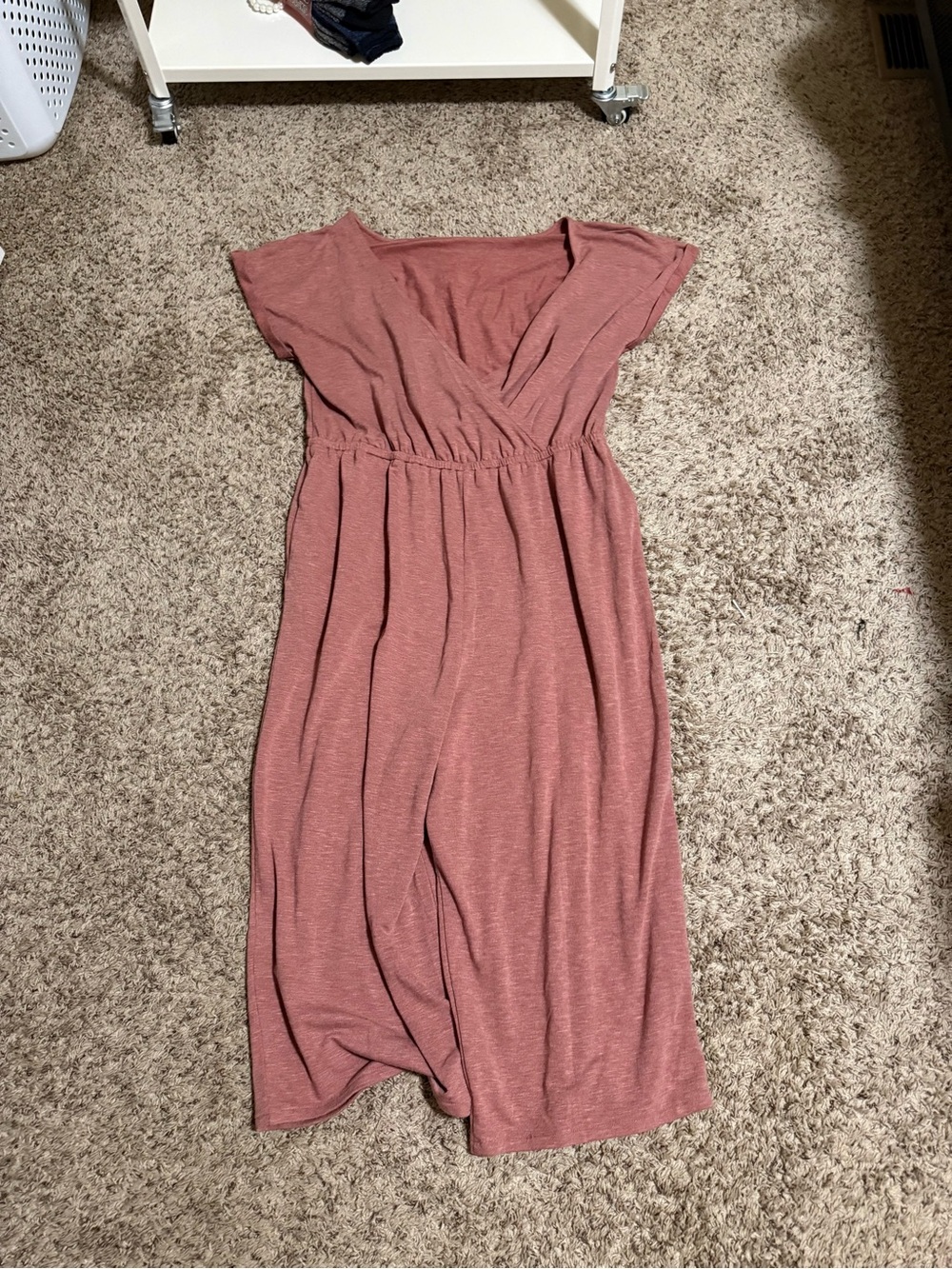 Women’s Rose Dust Jumpsuit - Casual Wrap Front